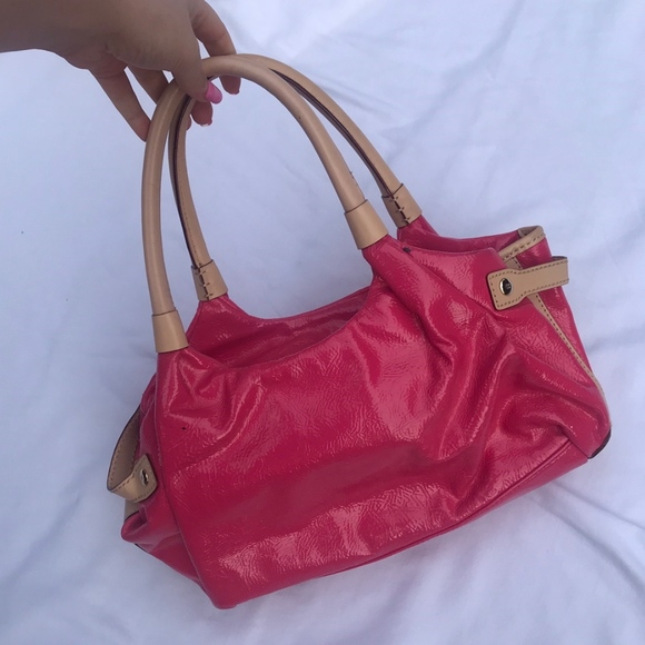 Authentic Kate Spade Pink Patent Purse - Picture 2 of 4